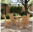 vidaXL Gartenlounge-Set vidaXL Faltbare Garten-Essgruppe 5-teilig Natur...