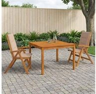 vidaXL Gartenlounge-Set vidaXL Garten Essgruppe Natur Massivholz Akazie