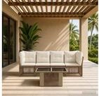vidaXL Gartenlounge-Set vidaXL Gartensofa-set 5 stk. Beige Poly-Rattan
