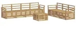 vidaXL Gartensofa Sofagarnituren 8 stk. Wei&szlig; Massivholz, 8 Teile wei&szlig;