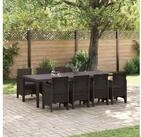 vidaXL Loungeset vidaXL Garten Essgruppe 9 stk. Braun Polypropylen