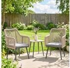 Outsunny Gartenstuhl Terrassenstuhl mit Armlehne Sitzkissen bis 120 kg belastbar