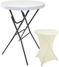 TRUTZHOLM Stehtisch Bistrotisch mit Husse Partytisch klappbar &Oslash; 80 cm H&ouml;he...
