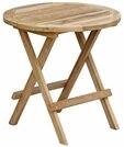 Garden Pleasure Gartentisch, Beistelltisch MITAN rund Teak natur &Oslash;50 Bistro