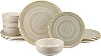 creaTable Teller-Set Caoba, Geschirr-Set, 12-tlg. (12-tlg), 4 Personen,...