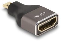 Delock Delock 60079 HDMI Adapter [1x Micro HDMI&trade; - 1x HDMI-Buchse] Gold, Grau