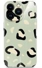 ONEFLOW Handyh&uuml;lle f&uuml;r iPhone 16 Pro Splash Cover Leo Print Gr&uuml;n 6,3 Zoll,...