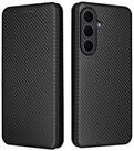 Wigento Handyh&uuml;lle Smart f&uuml;r Samsung Galaxy S26 FE Carbon Textur Design Flip