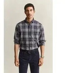 Gant Langarmhemd REGULAR POPLIN CHECK Button-down-Kragen, kariert beige S
