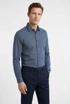 Langarmhemd OLYMP "No 6 six", Herren, Gr. 44, N-Gr, blau (marine), Web,...