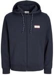 Kapuzensweatjacke "JJBUSTER SWEAT ZIP HOOD BTS PLS", Herren, Gr. 5XL, blau (navy