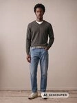 FYNCH-HATTON Strickpullover mit V-Ausschnitt