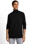 Langarmshirt TOM TAILOR, Herren, Gr. XXL, schwarz, Single Jersey, Obermaterial: 95%
