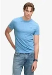 Superdry Rundhalsshirt ESSENTIAL SERIF LOGO EMB TEE Baumwolle, regular fit blau XL