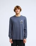 Langarmshirt BILLABONG "RETRO POSTER LS", Herren, Gr. S, blau (ombre blau),
