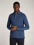 Langarm-Poloshirt TOMMY HILFIGER "1985 SLIM LS POLO", Herren, Gr. S, blau (aegean