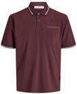 Poloshirt JACK & JONES "JCOFUSION PIQUE MESH COLLAR POLO SS", Herren, Gr. L, braun