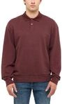 Langarmshirt MUSTANG "Herren Style Aledo", Herren, Gr. S, braun (dunkelbraun), 100%