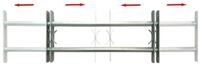 vidaXL Fensterschutzgitter vidaXL Fenstergitter Verstellbar mit 2 Querst&auml;ben...