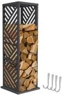 ML-DESIGN Kaminholzregal Brennholzregal Innen Au&szlig;en Holzstapelhilfe Metall...