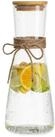 Klarstein Wasserkaraffe Glaskaraffe mit Bambusdeckel, (Packung)