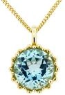 Orolino Kette mit Anh&auml;nger Gold 585 mit Topas blau (beh) 11,5mm rund