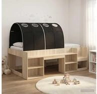 vidaXL Bettgestell vidaXL Hochbett f&uuml;r Kinder mit Stauraum 3 Stk. Holzwerkstoff