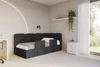 ALTDECOR Jugendbett KIVY (Jugendbett mit Bettkasten und Lattenrost, Polsterbett...
