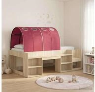 vidaXL Bettgestell vidaXL Hochbett f&uuml;r Kinder mit Stauraum 3 Stk. Sonoma Eiche...