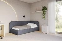 ALTDECOR Jugendbett JAXY (Jugendbett mit Bettkasten und Lattenrost, Polsterbett...