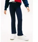 Leggings TOMMY HILFIGER "TOMMY FOIL FLARE LEGGING", M&auml;dchen, Gr. 3 (98), N-Gr, blau