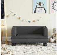 vidaXL Kindersofa vidaXL Kindersofa Schwarz 60x40x30 cm Kunstleder