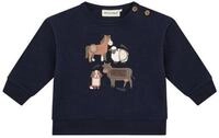 Minymo Sweater Baby Sweatshirt aus Baumwolle mit Bauernhof-Tiermotiven
