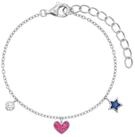 Prinzessin Lillifee Armband Solit&auml;r Herz Stern, mit Zirkonia (synth) - Emaille