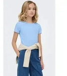 KIDS ONLY T-Shirt KOGNELLA S/S O-NECK TOP NOOS JRS mit s&uuml;&szlig;er Wellenkante blau