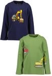 Langarmshirt BLUE SEVEN, Jungen, Gr. 98, bunt (multipack 1), Single Jersey,