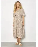 Apricot Midikleid Midikleid Druck grau XS (34)