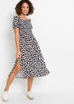 bonprix Midikleid f&uuml;r warme Tage, aus Viskose, ausgestellte Passform, mit