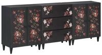 vidaXL Schranksystem Stauraumschr&auml;nke 3 Stk. 180 x 33 x 75 cm Massivholz (3-St)