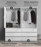 mokebo Kleiderschrank Der Grenzenlose (4-T&uuml;rig & 6 Schubladen)...