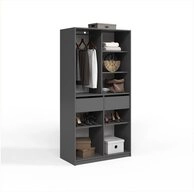 Livinity&reg; Kleiderschrank Trento, Anthrazit, mit 2 Schubladen (1-St)