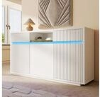 STILVORA Sideboard Kommode Aufbewahrungsschrank mit LED f&uuml;r Wohnzimmer, Flur,...