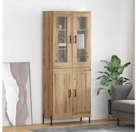 vidaXL Sideboard vidaXL Highboard Artisan-Eiche 69,5 x 34 x 180 cm Holzwerkstoff