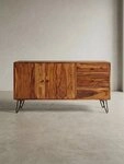 KADIMA DESIGN Kommode Sideboard Massivholz 145x75x40 cm Landhaus Kommode...