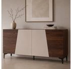 MCW Sideboard MCW-Q83-S, Dekorative Kombination aus strukturierten und glatten