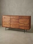 KADIMA DESIGN Kommode Sideboard Massivholz 150x81x41 cm Landhaus Kommode...