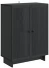vidaXL Sideboard 66 x 34,5 x 90 cm Sideboard Schwarz 66x34,5x90 cm Spanplatte
