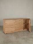 KADIMA DESIGN Kommode Sideboard 160 x 75 x 43 cm Massiv-Holz Akazie Natur...