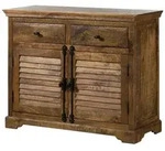 Massivmoebel24 Sideboard RODEZ Mango Massivholz dunkelbraun (Massivholz...
