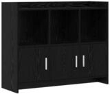 vidaXL Sideboard Sideboard Schwarze Eiche 98,5 x 33 x 80 cm Holzwerkstoff (1...